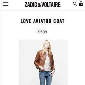 Zadig & Voltaire Love Aviator Coat (leather)